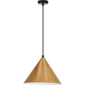Hnědé závěsné svítidlo se skleněným stínidlem ø 25 cm Dunca – Candellux Lighting obraz