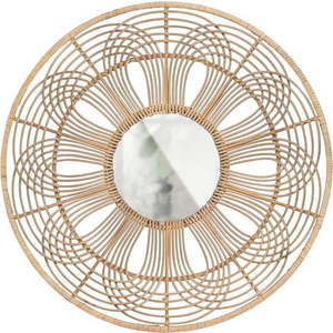 Nástěnné zrcadlo s bambusovým rámem ø 76 cm Obi – Basiclabel obraz