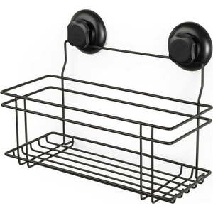 Černá samodržící nástěnná koupelnová polička Compactor Bestlock Black All Purpose Holder, 30 x 20, 5 cm obraz
