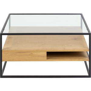 Konferenční stolek se skleněnou deskou v přírodní barvě 80x80 cm Randolf – Actona obraz