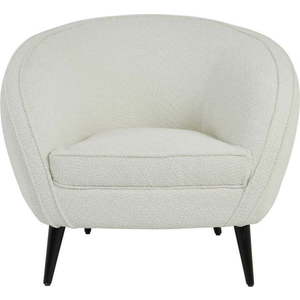 Bílé křeslo z textilie bouclé Almond – Light & Living obraz