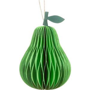 Papírová ručně vyrobená vánoční ozdoba ø 7 cm Pear Honeycomb – Sass & Belle obraz