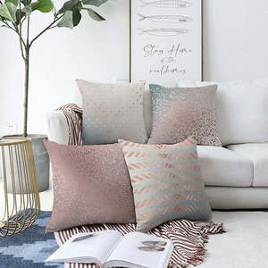 Sada 4 povlaků na polštáře Minimalist Cushion Covers Glitters, 55 x 55 cm obraz