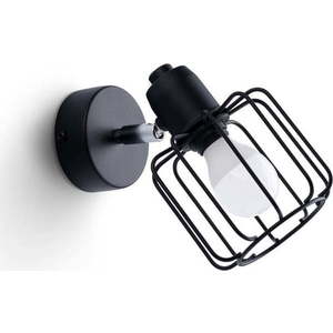 Černé nástěnné svítidlo ø 10 cm Salom – Nice Lamps obraz