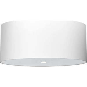 Bílé stropní svítidlo s textilním stínidlem ø 60 cm Volta – Nice Lamps obraz