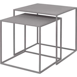 Světle šedé kovové konferenční stolky v sadě 2 ks 40x40 cm Fera – Blomus obraz