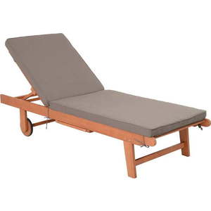 Dřevěné zahradní lehátko v šedo-přírodní barvě San Diego – Garden Pleasure obraz