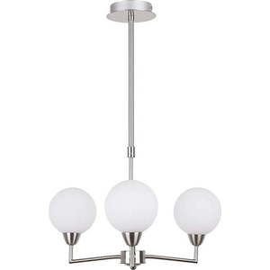 Závěsné svítidlo ve stříbrné barvě se skleněným stínidlem Logos – Candellux Lighting obraz