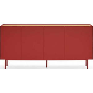 Červená nízká komoda v dekoru dubu 165x78 cm Arista – Teulat obraz