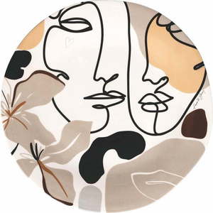 Keramický servírovací talíř VDE Tivoli 1996 Face to Grey, ø 39 cm obraz