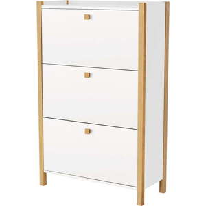 Bílý botník se 3 výklopnými dvířky Woodman Hannover obraz