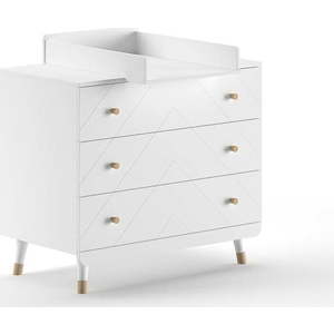 Bílá dětská komoda s přebalovacím pultem 100x100x74 cm Billy – Vipack obraz