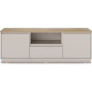 Béžový TV stolek v dekoru dubu 161x55x40 cm Loreta – Marckeric obraz