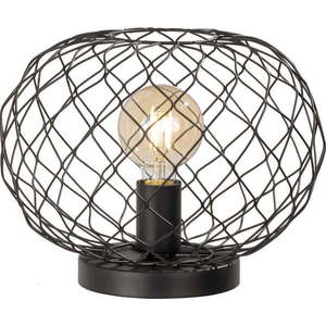 Černá stolní lampa s kovovým stínidlem (výška 23 cm) Justin – Fischer & Honsel obraz