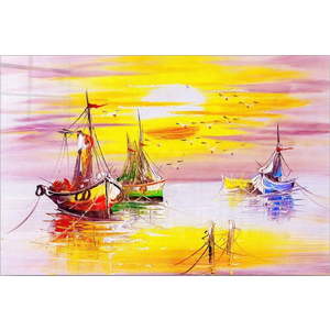 Skleněný obraz 100x70 cm Sunset – Wallity obraz
