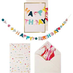 Přání Marble Birthday – Meri Meri obraz