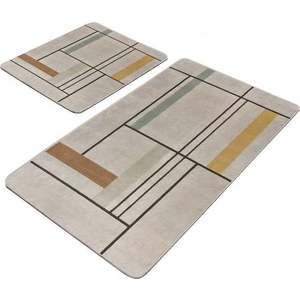 Světle hnědé koupelnové předložky v sadě 2 ks 60x100 cm – Mila Home obraz