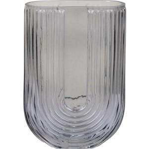 Světle šedá skleněná váza (výška 19 cm) – House Nordic obraz