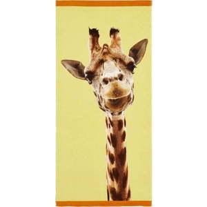 Žlutá bavlněná plážová osuška 76x160 cm Giraffe – Catherine Lansfield obraz