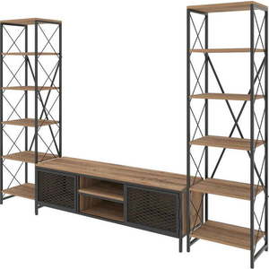 Antracitová/přírodní TV sestava 150x47 cm Maxim – Kalune Design obraz