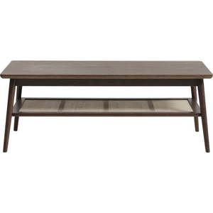 Hnědý konferenční stolek s deskou v dubovém dekoru 60x120 cm Barrali – Unique Furniture obraz