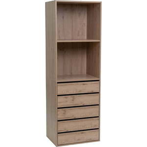 Otevřená modulární skříň v dekoru dubu v přírodní barvě 60x180x45 cm Modular – Casa Selección obraz