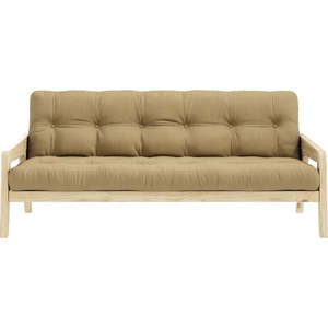 Hnědá/béžová rozkládací pohovka 204 cm Grab - Karup Design obraz