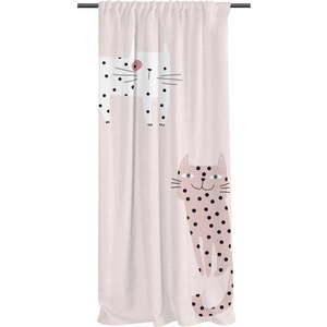 Růžový dětský závěs 250x110 cm Meow Meow - Butter Kings obraz
