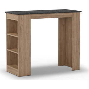Barový stůl s deskou v dekoru mramoru 47x120 cm Peru – Marckeric obraz