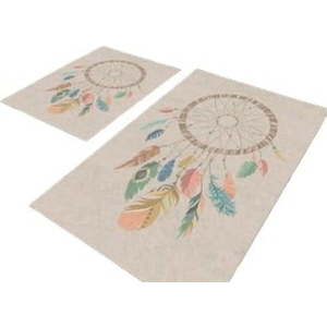 Béžové koupelnové předložky v sadě 2 ks 60x100 cm – Mila Home obraz