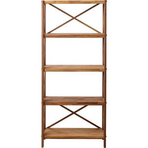 Regál z dubového dřeva v přírodní barvě 70x161 cm X-Shelf – Unique Furniture obraz