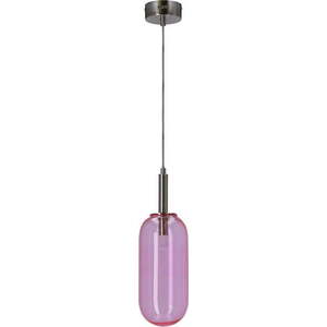 Fialové LED závěsné svítidlo se skleněným stínidlem ø 13 cm Fiuggi – Candellux Lighting obraz