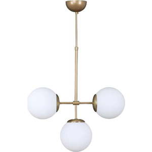 Závěsné svítidlo se skleněným stínidlem ve zlato-bílé barvě ø 15 cm Seagull – Squid Lighting obraz