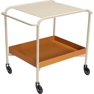 Kovový servírovací stolek na kolečkách 47x66 cm Push – Hübsch obraz