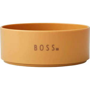 Hořčicově žlutá dětská miska Design Letters Mini Boss, ø 11 cm obraz