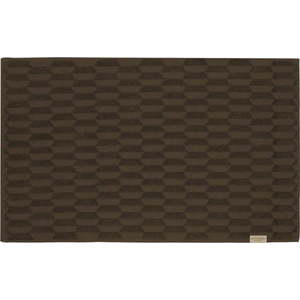 Tmavě hnědá koupelnová předložka 50x80 cm Geo – Mette Ditmer Denmark obraz