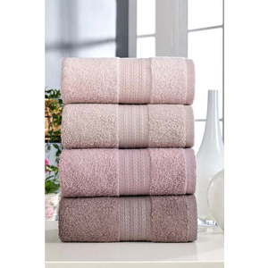 Růžové bavlněné ručníky v sadě 4 ks 50x90 cm – Mila Home obraz