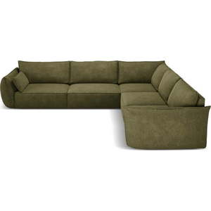 Zelená rohová pohovka (variabilní) Vanda – Mazzini Sofas obraz