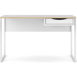 Bílý pracovní stůl Tvilum Function Plus, 130 x 48 cm obraz