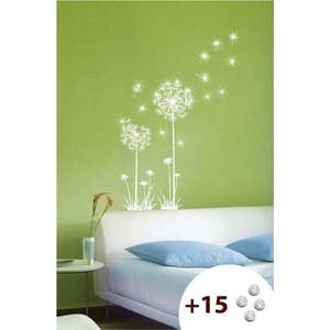 Set samolepky a 15 Swarovski krystalů Ambiance Dandelion Flowers obraz