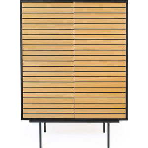 Komoda v dekoru dubového dřeva Woodman Stripe Oak obraz