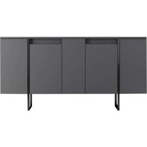 Antracitová nízká komoda 160x35 cm Luxe – Kalune Design obraz