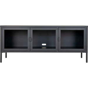 Černý kovový TV stolek 130x55 cm Brisbane – House Nordic obraz