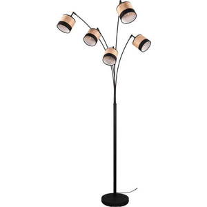 Stojací lampa v černé a přírodní barvě (výška 200 cm) Bolzano – Trio obraz