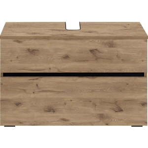 Skříňka pod umyvadlo v dekoru dubu v přírodní barvě 80x55 cm Wisla – Støraa obraz