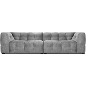 Šedá sametová pohovka Windsor & Co Sofas Vesta, 280 cm obraz