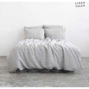 Černobílé lněné povlečení na jednolůžko 140x200 cm – Linen Tales obraz
