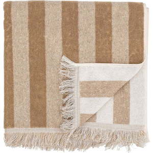 Hnědo-béžový bavlněný ručník 50x100 cm Elaia – Bloomingville obraz