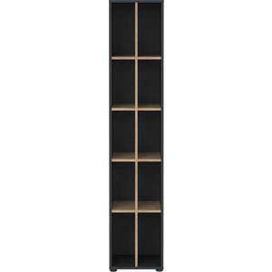 Knihovna v dekoru dubu v antracitovo-přírodní barvě 41x205 cm Sign – Tvilum obraz