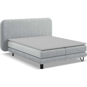 Světle šedá boxspring postel 160x200 cm Ilima – Makamii obraz